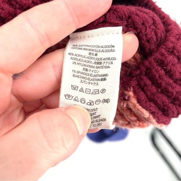 Free People Park City Color block Knit Oversized Chunky Pullover Sweater - Picture 8 of 9